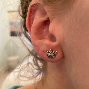 Juicy Couture crown earrings